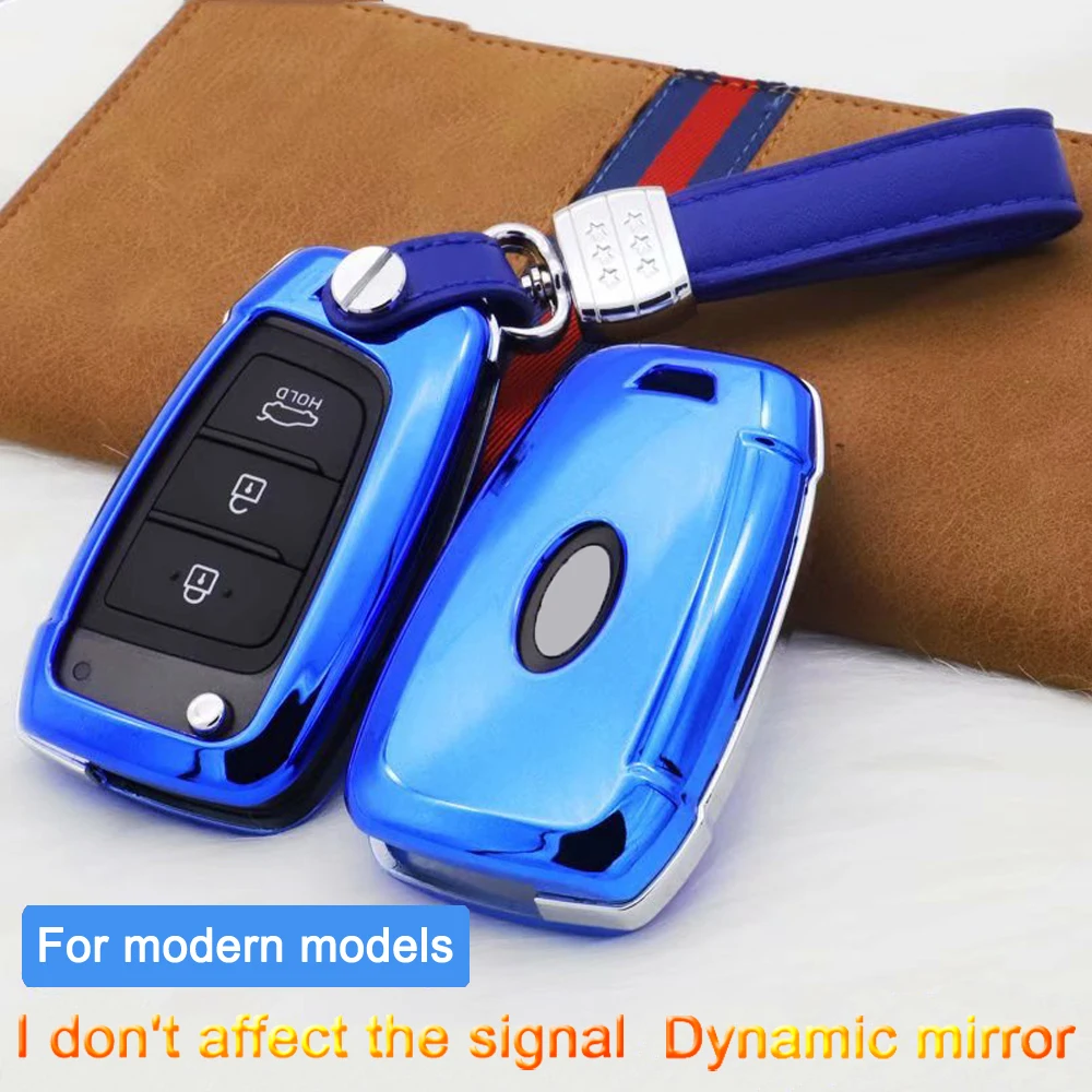 

Hot sale ABS Plating Car Key Case keyFob keychain For Hyundai Elantra i30 i35 i40 Tucson Kona 2015 2016 2017 2018 2019 auto part