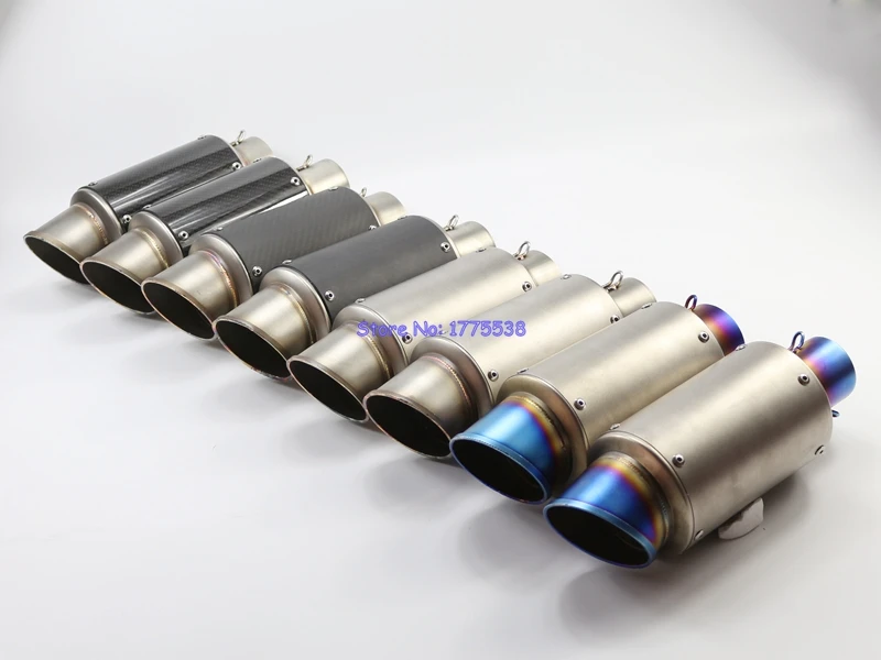 ID51mm(2")/61mm(2.4") Motorcycle Carbon Fiber Exhaust Muffler Pipe