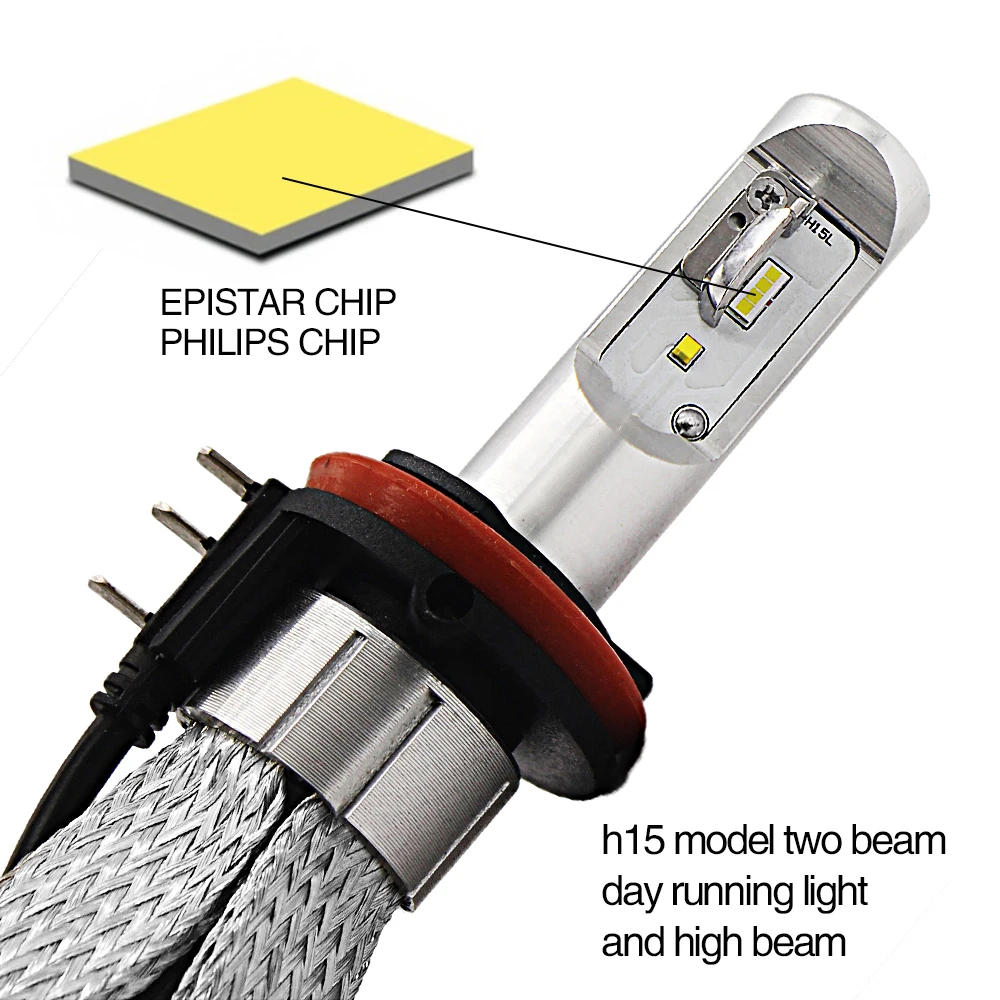 MODERN CAR Led Headlight Bulbs H15 H7 H4 H11 H8 H1 9005 9006 9004 Hi Lo Headlights 6000K 60W 8000Lm Canbus No Error Epistar Chip MODERN CAR Led Headlight Bulbs H15 H7 H4 H11 H8 H1 9005 9006 9004 Hi Lo Headlights 6000K 60W 8000Lm Canbus No Error Epistar Chip