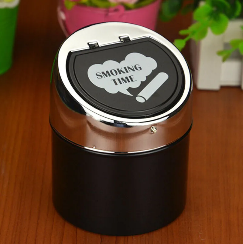 Stainless Steel Ashtray Car Ashtray Igarette Ash Holder with A Lidin