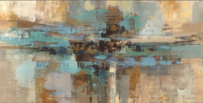 

Abstract Oil painting Morning Fjord Silvia Vassileva Painting Modern Canvas art Room decoration High quality Hand painted