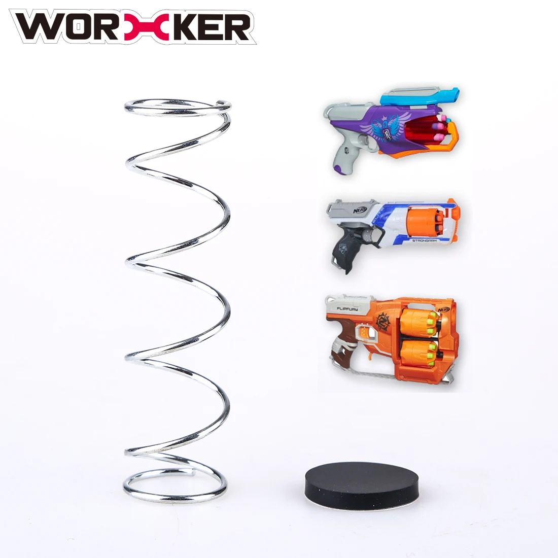 

Worker 6KG Modification Upgraded Spring Kit for Nerf FlipFury/Strongarm/Rebelle Spylight Toy Accessories- Silver