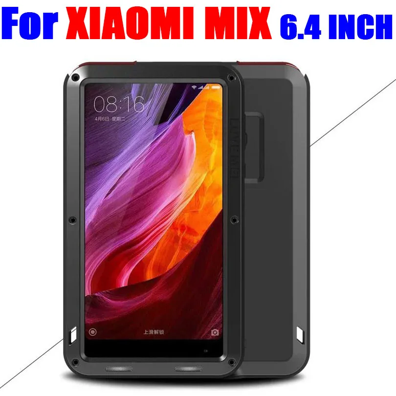 Для XIAOMI MIX 6 4 дюйма Оригинал LOVE MEI алюминиевый металл + стекло Gorilla Shock Drop
