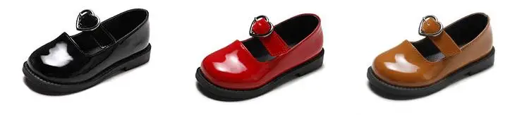 New Kids Shoes Childrens Girls shoes for School student Leather Shoes Black Red White brown 3 4 5 6 7 8 9 10 11 12 13 14Year