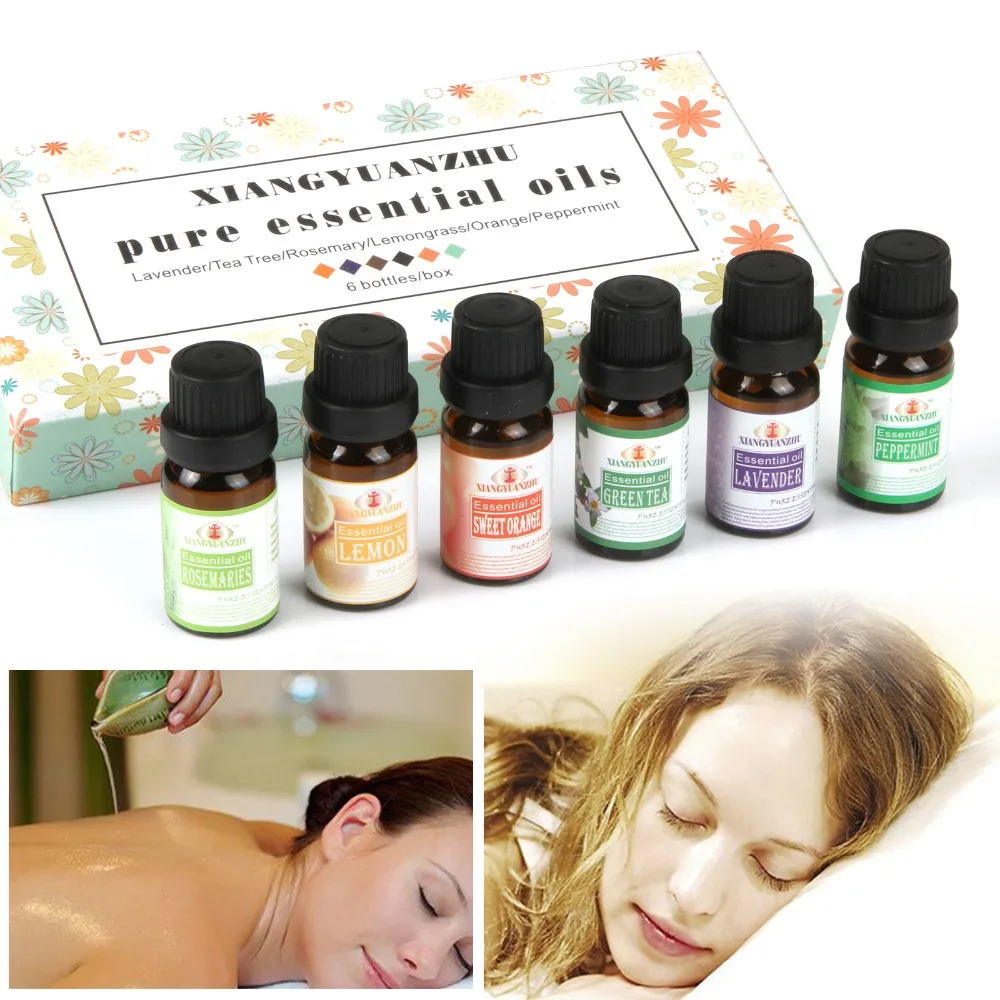 

10ml Pure Essential Oils For Aromatherapy Diffusers Essential Oils Organic Body Relieve Stress Oil Skin Care Help Sleep 6pcs/set