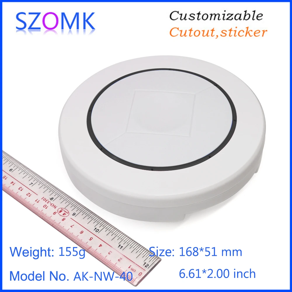 szomk wireless sensor enclosure plastic router enclosure smart home controller with stereo fixed bracket  (12)