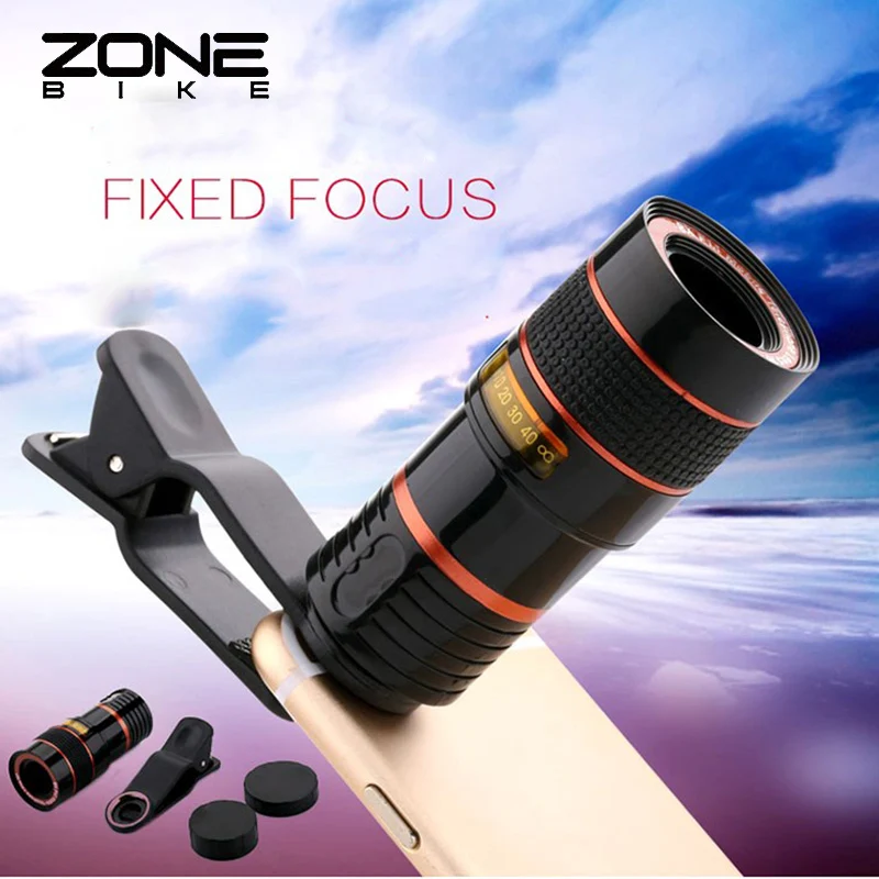 ZONEBIKE 8 مرات المحمول الهاتف أحادي تلسكوب التخييم المشي لمسافات طويلة الصيد Monoculaire Fernglas التكبير Monoculair Jumelles Monoculo