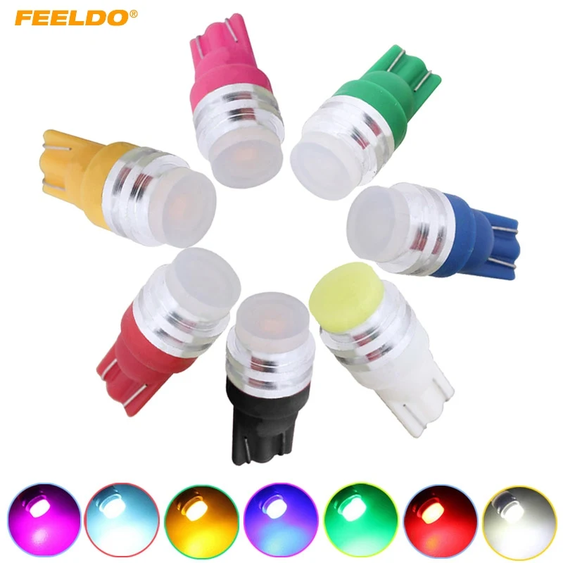 

50Pcs T10 194 W5W 1W COB Flood Ceramic Interior Car LED Light Lamp 7 Colors Optional #FD-5324