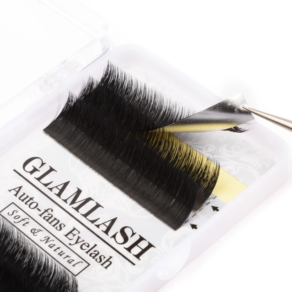 Накладные ресницы GLAMLASH отдельный веер объемные цветущие для наращивания
