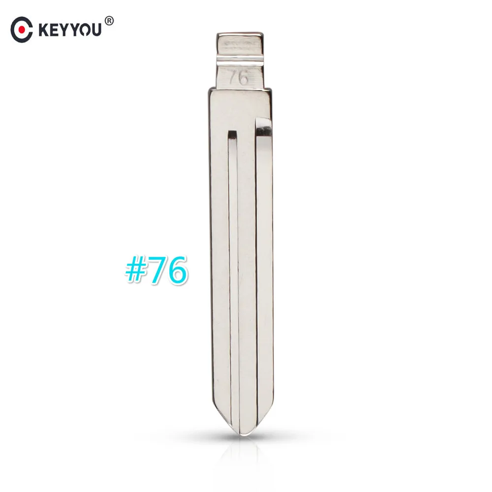 

KEYYOU Metal Blank Uncut Flip KD Remote Key Blade Type #76 for Jianghuai Heyue Tongyue NO. 76 Blade