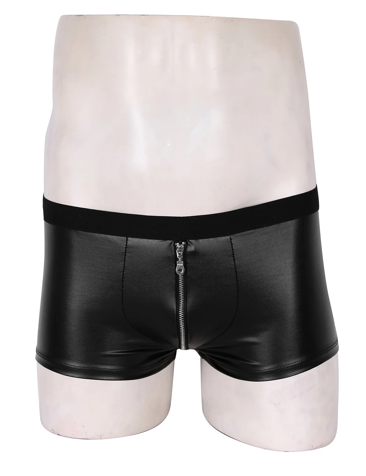 DPOIS мужские трусы латексные шорты костюм для взрослых спортивный костюм мужской Wetlook черные кожаные трусы-боксеры Карнавальная Клубная одежда