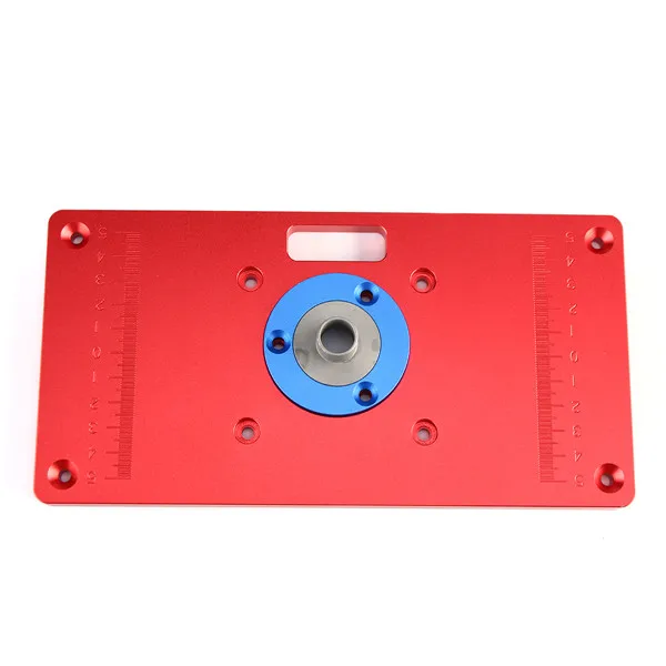 Multifunctional Red Aluminium Alloy Router Table Insert Plate For Woodworking Engraving Machine