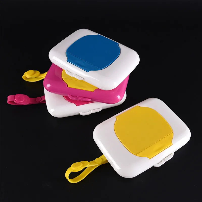 Baby Wipes Case Wet Wipe Box Dispenser For Stroller Portable Rope Lid Covered Tissue Boxesin