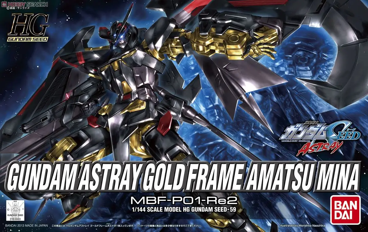 Bandai Gundam HG SEED 1/144 астрай Золотая рамка AMTSU MINA мобильный костюм сборные модельные