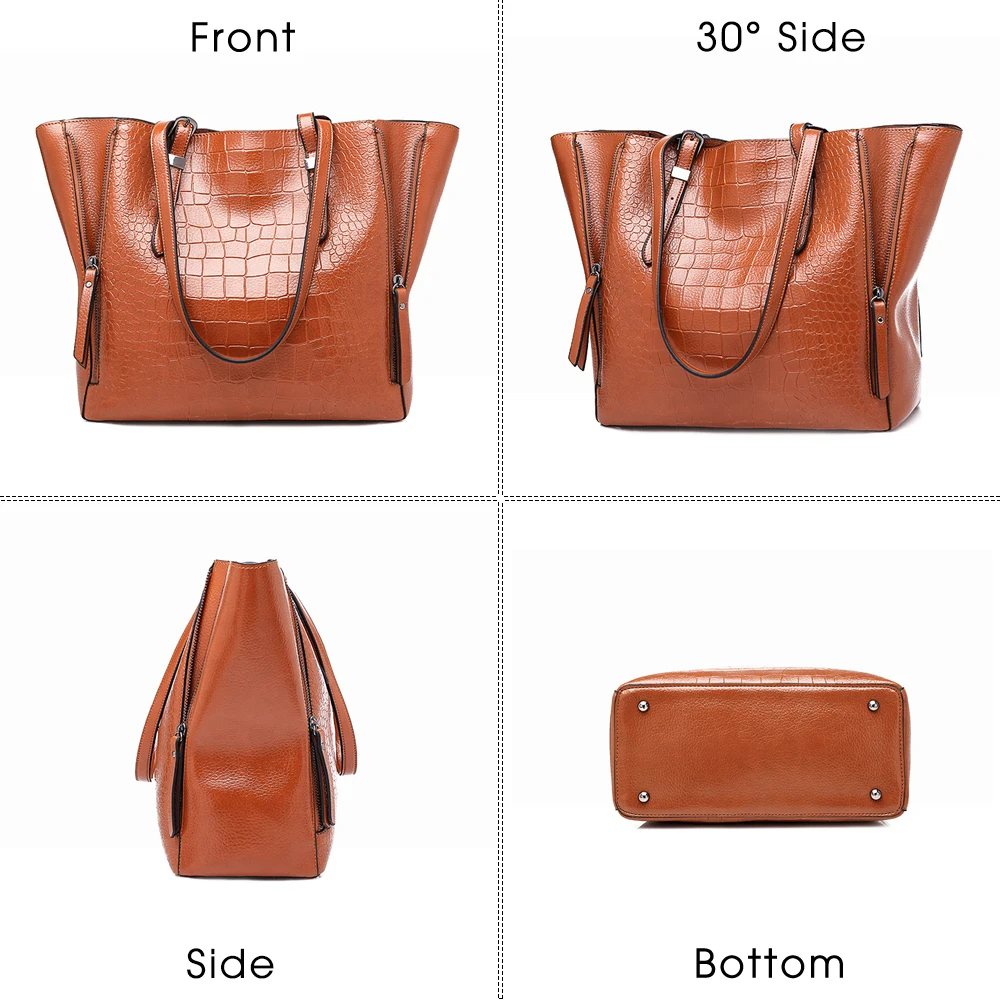 Herald Fashion качественная кожаная женская сумка через плечо с крокодиловым узором