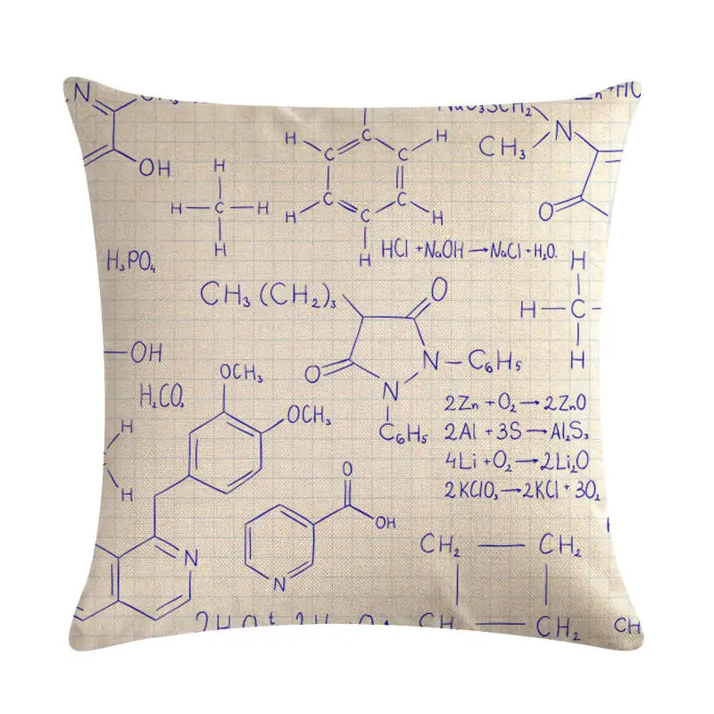 Свадебный подарок, индивидуальная математическая химия, формула для домашнего дивана, декоративная наволочка, чехол для подушки, ZY1070 - Цвет: ZY107006