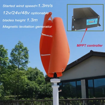 

Helix wind turbine permanent magnet generator wind generator 500w 48v vertical axis wind turbine