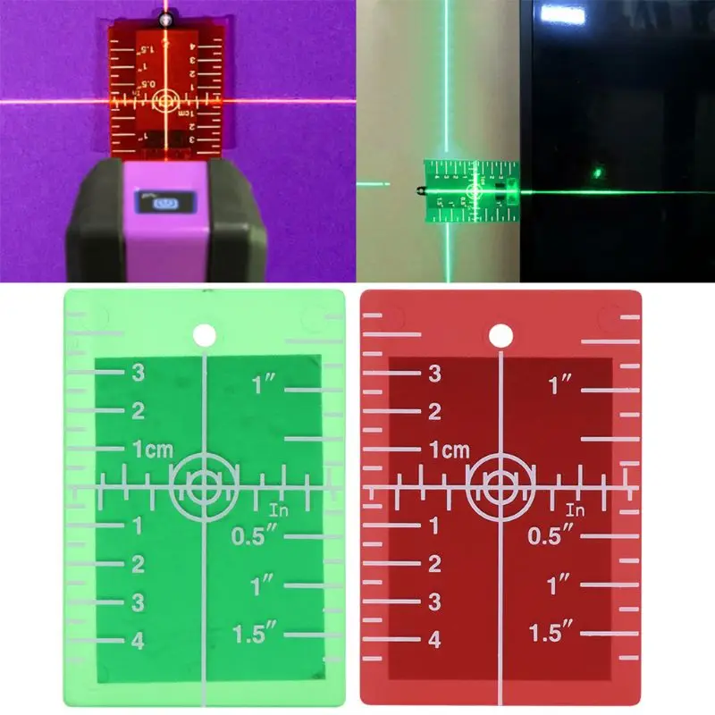 Laser Target Card Plate For Green and Red Laser Level Target Plate inch
