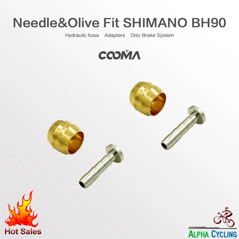 Hydraulic Disc Brake Hose Barb & Compression Fitting for SHIMANO BH90 Brake System, BH90 Olive & Needle, 2 SET/order Hydraulic Disc Brake Hose Barb & Compression Fitting for SHIMANO BH90 Brake System, BH90 Olive & Needle, 2 SET/order