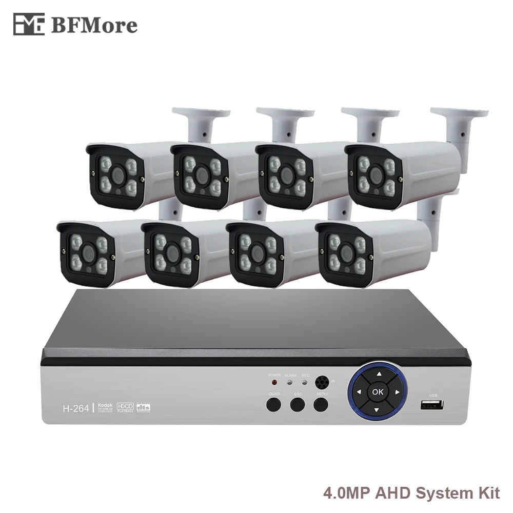 

BFMore 8CH AHD 4.0MP CCTV System KITS 2592*1520 2475+OV4689 CCTV IR Outdoor Security Camera Surveillance VIDEO Email p2p xeye