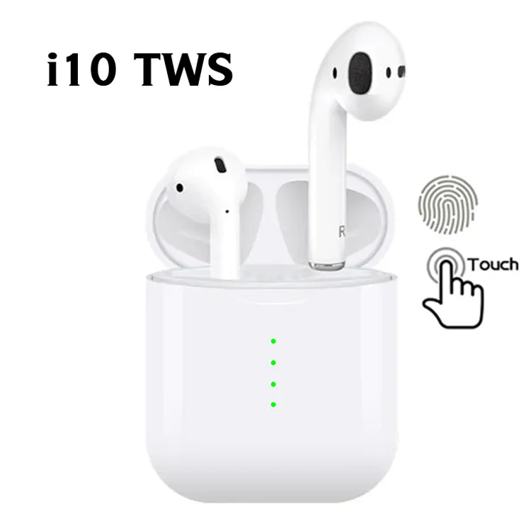 

FDBRO New Handsfree Earphone Wireless Bluetooth 5.0 Earphones Mini TWS i10 Touch Eardphones Stereo Earbuds Type C Charging Box