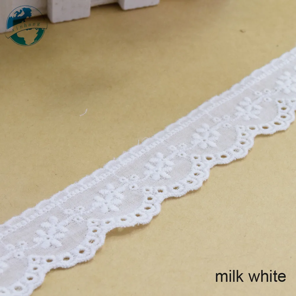 3yards 2.6cm 100% Cotton Embroidery Lace for crafts Sewing Ribbon Guipure Trim Lace Fabric & lace DIY Garment Accessories#3171 lace fabric lace ribbon lace garment accessories lace sewing supplies lace accessories lace sewing accessories