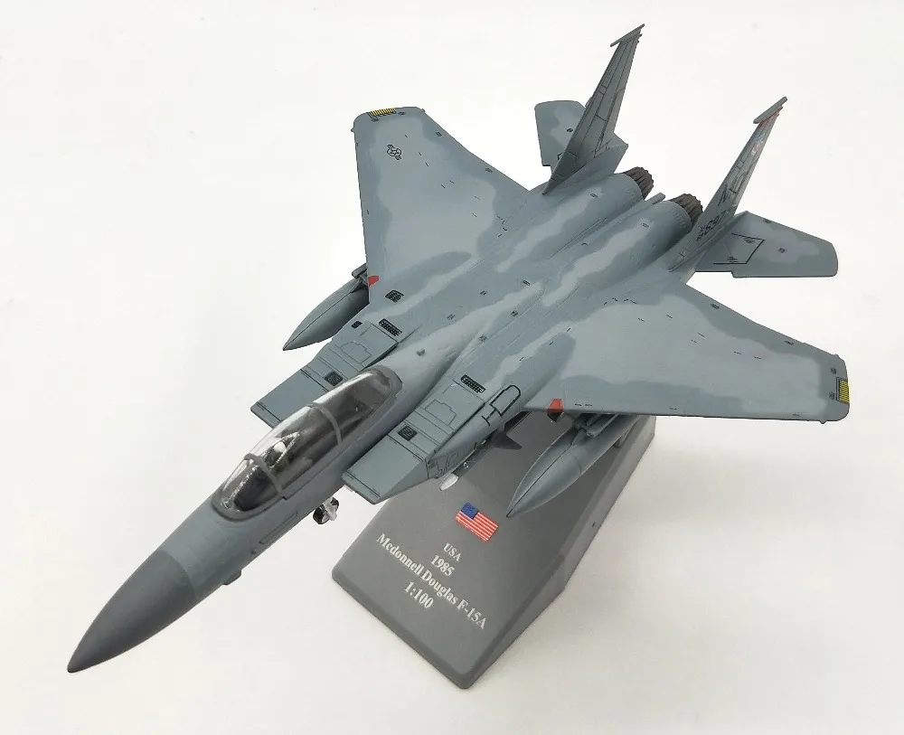1100 US Air Force F15A fighter bomber model Alloy aircraft model