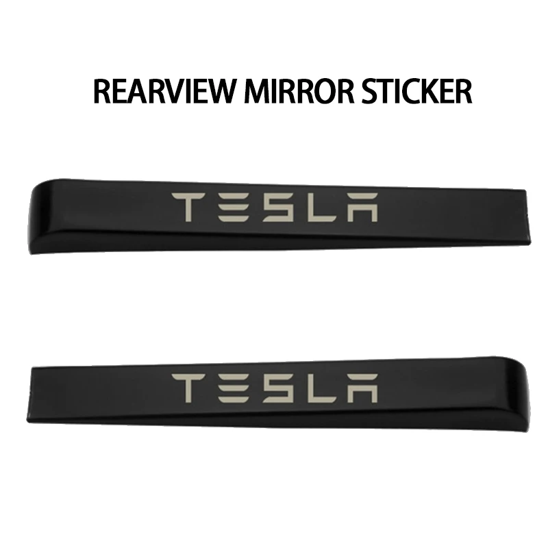 

Car Words Print Rearview Mirror Protective Stickers For Tesla Model S X Door Anti Collision Sticker Auto Car Styling Accessories