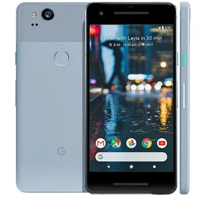 Абсолютно 5 дюймовый смартфон Google Pixel 2, 128 ГБ, Восьмиядерный процессор Snapdragon 835, 4 ГБ, 64 ГБ, отпечаток пальца, 4G LTE, мобильный телефон p