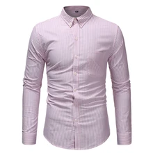 Новое поступление, приталенная Мужская рубашка 5XL, высокое качество, мужские топы с отложным воротником, деловые повседневные мужские рубашки с длинным рукавом, летняя одежда