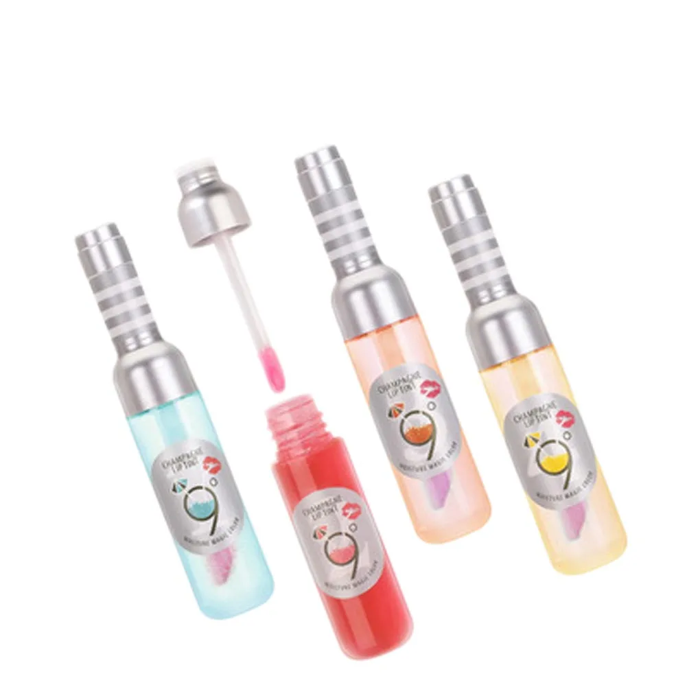 

1 pc Temperature Change Lip Balm Champagne Shape Jelly Moisture Nourish Four Kinds Of Taste To Prevent Chapped Hydra Lips