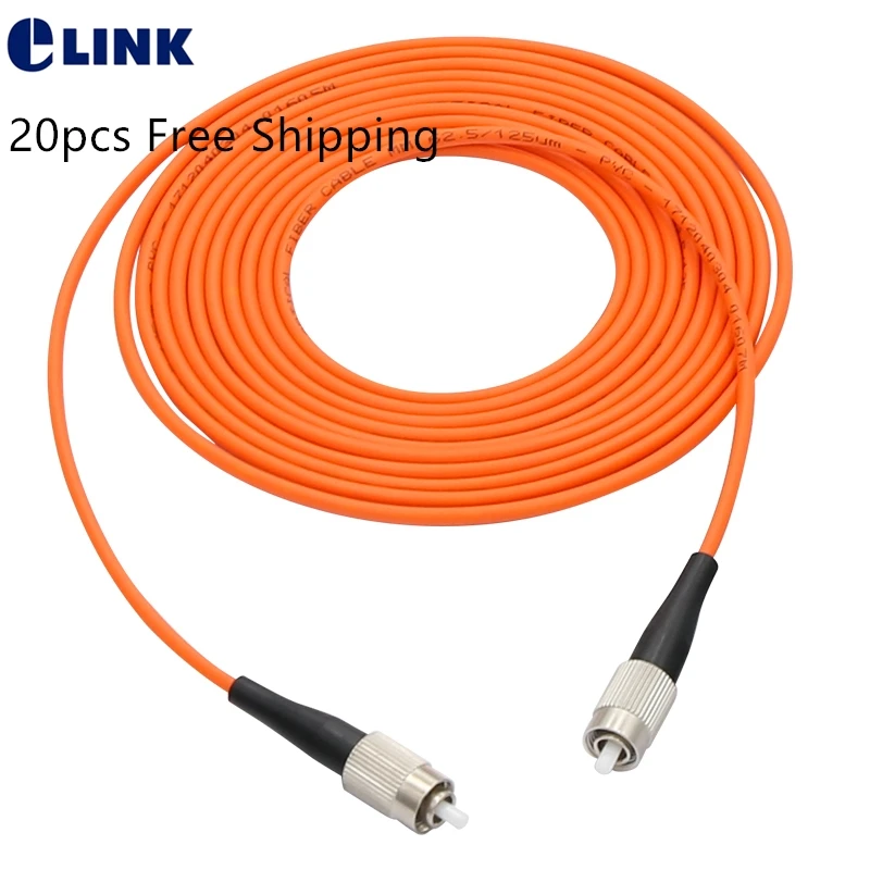 

FC fiber patchcord Multimode Simplex 3.0mm 50/125um cable 1m 2m 3m 5m 7m 10 Mtr optical fibre jumper Free shipping ELINK 20PCS