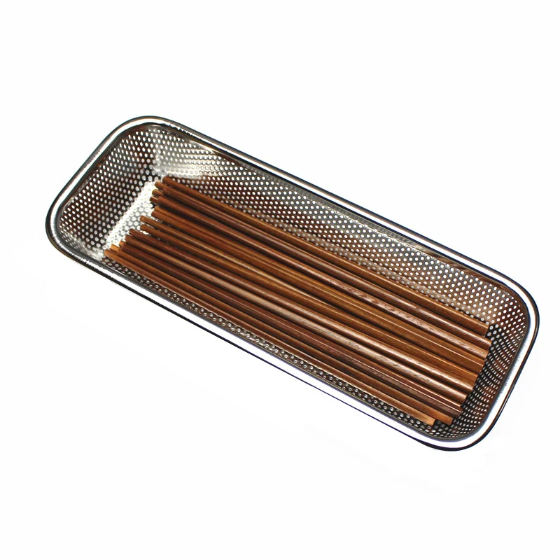 Stainless steel basket reinforced chopsticks fork spoon tube disinfection cupboard rack for disinfection cabinet organizer