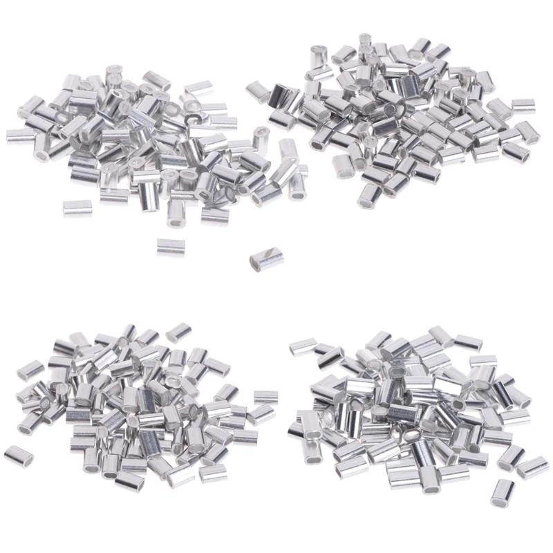 

100 Pcs Fishing Double Tube Copper Line Sleeves Connector Crimp 0.8/1/1.2/1.5mm