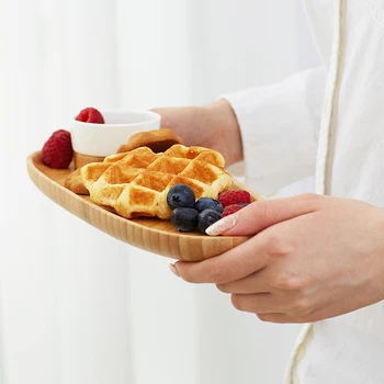

ZEN'S BAMBOO Food Tray Fruit Plate Chinese Kungfu Tea Tray Deccoration Plate