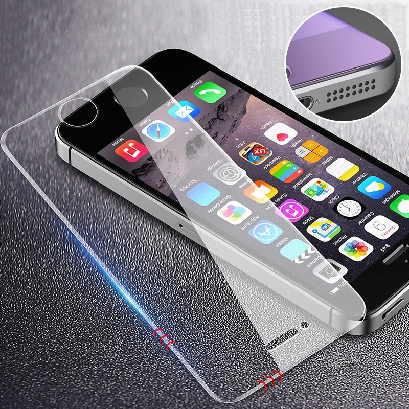 

RZP Tempered Glass On The For Apple iPhone 5S 5 SE 5C Screen Protector 9H Anti Blue Light Protective Film Glass For iPhone 5 Se