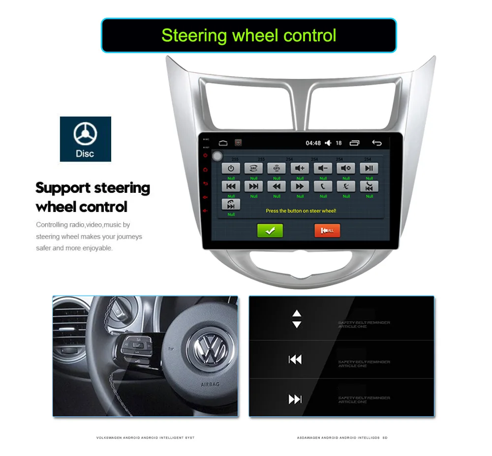 Android7.1 Car DVD For Hyundai Solaris Android-6.0 DVD for Solaris Navigation with 4G modem