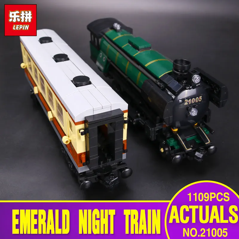 LEPIN 21005 1109pcs Technic Series Emerald Night Train Model Building