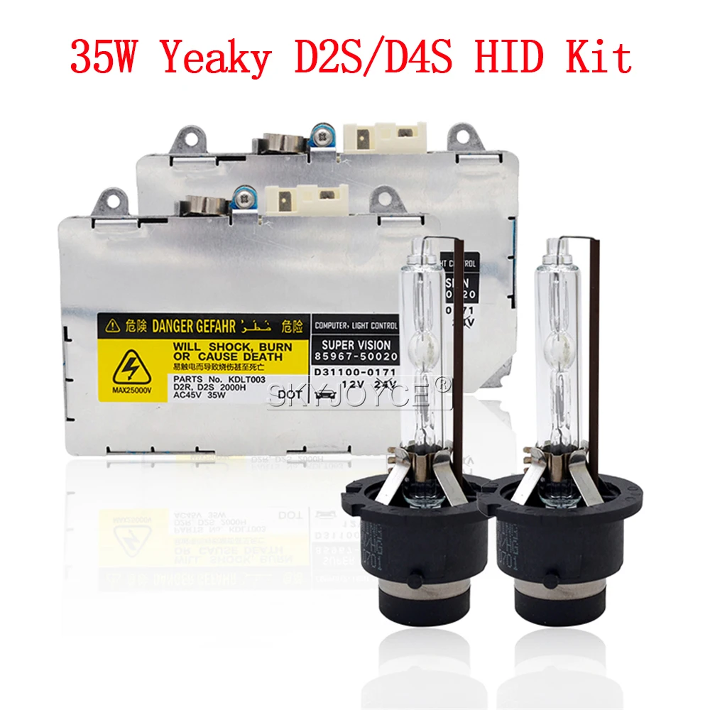 SKYJOYCE HID D2S D4S Комплект Ксеноновых передних фар 35W Yeaky 4500K 5500K D2R D4R 6500K лампа 85967 50020