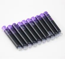 Promotion Wholesale 30 Pcs/caliber 3mm Fountain Pen Ink purple Portable for School Supplies