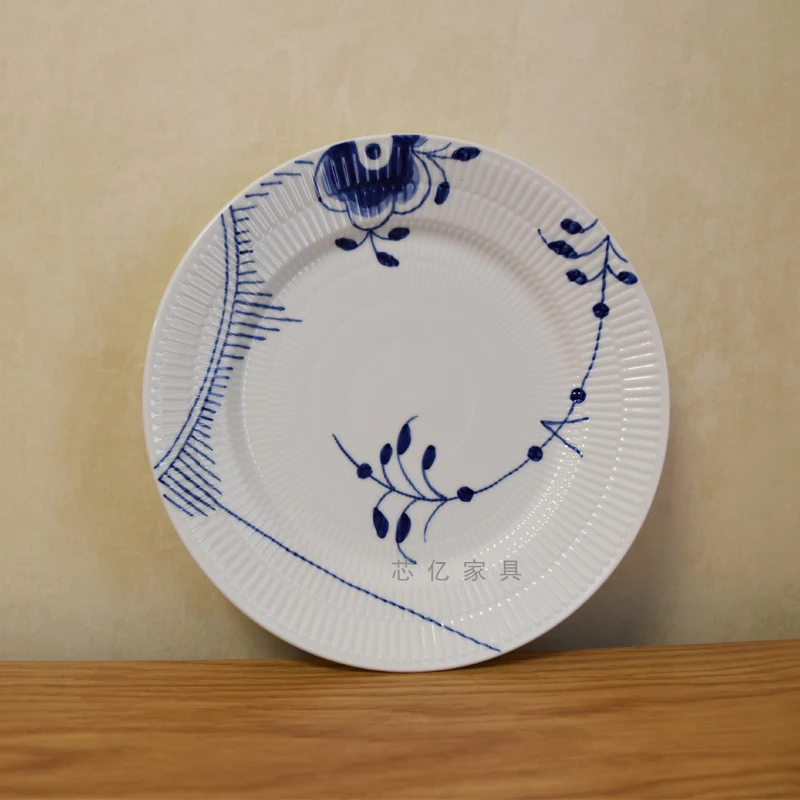 

Tableware 19cm 22cm Ceramic Dinner Plate Dish Porcelain Dessert Plate Dinnerware Cake Plate Hand-painted dinner plates