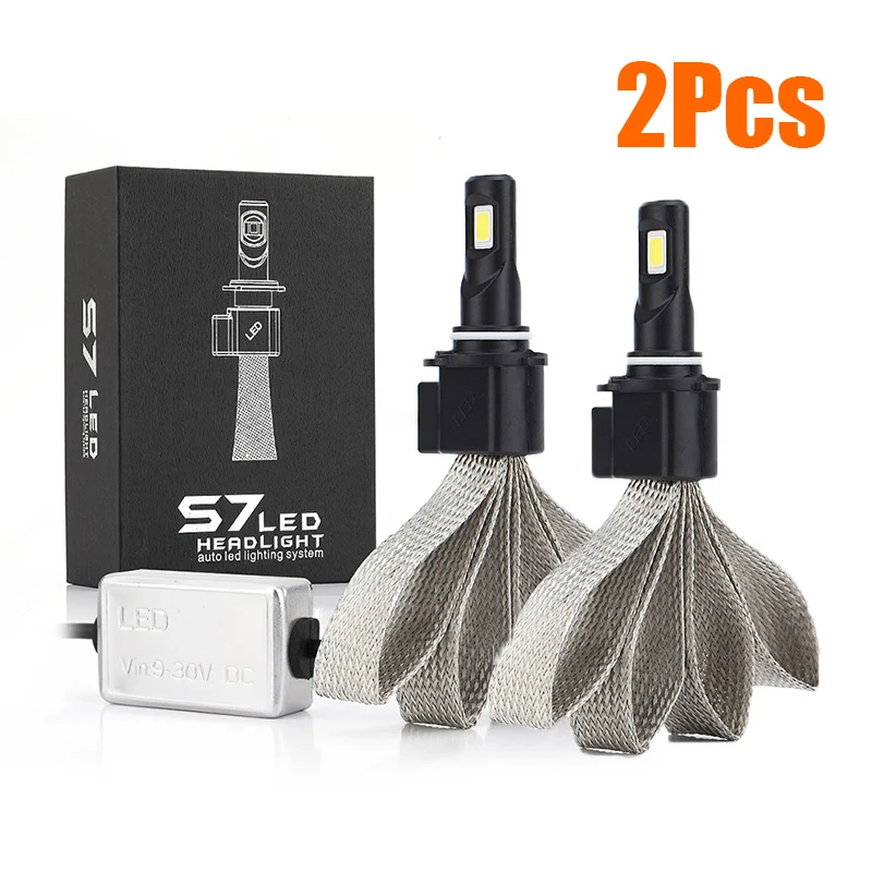 

new 1 Pair S7 9006 60W 6400LM Car 4-LED Headlights Lamp Bulbs Energy-saving 6000K