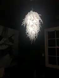 Гостиная люстра освещение светодио дный современный светодиодный ручной выдувное стекло белая люстра свет для свадьбы Рождественское