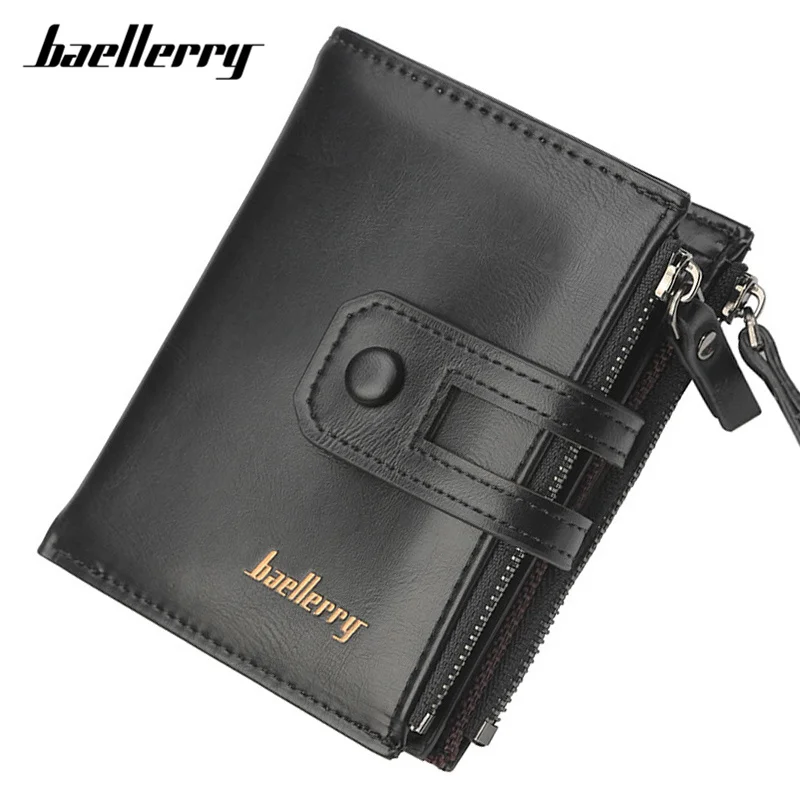 Baellerry Many Departments Wallet Male Black Brand Designer Wallet Men