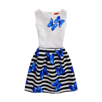 

New Design Butterfly Summer Girls Children Elsa Dress Big For Big Girl's 7-16T Vestidos Infantil Party Princess Kids Girls Dress