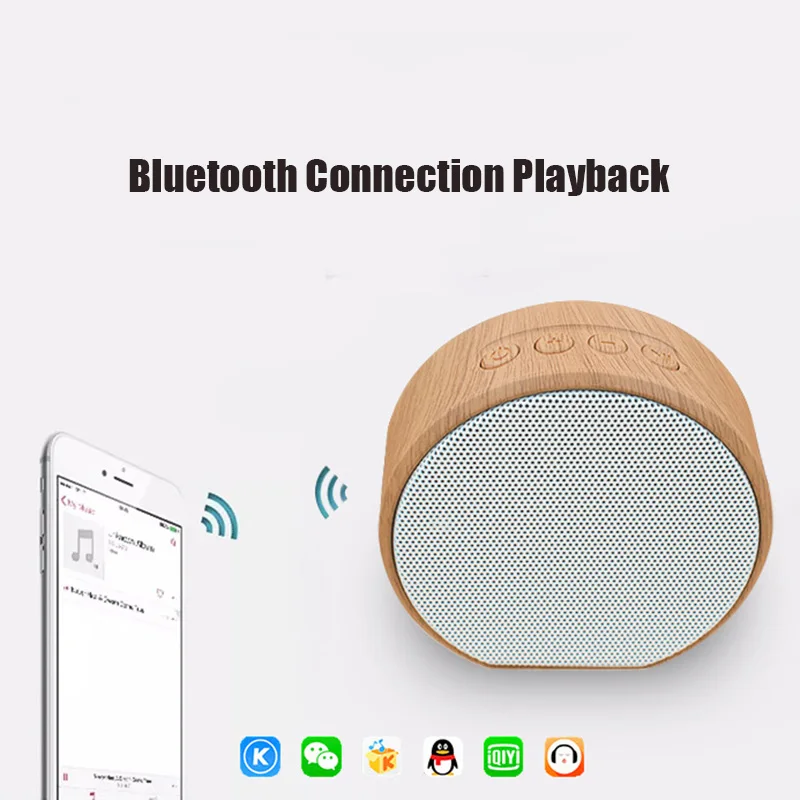 Новый стиль динамик портативный деревянный зерна беспроводной Bluetooth мини карта