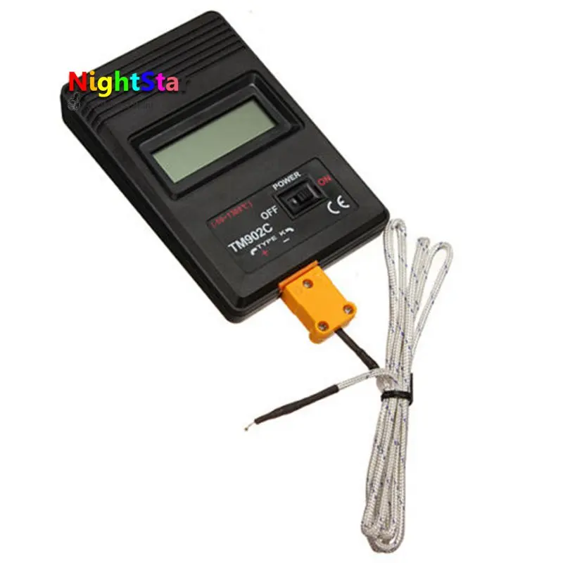 

TM-902C Temperature Meter TM902C Digital K Type Thermometer Sensor + Thermocouple Probe detector -50C to 1300C