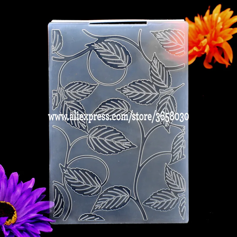

Leaves 3 Decoration Plastic Embossing Folder For Scrapbook DIY Album Card Tool Plastic Template 12.5x17.8cm 8070866