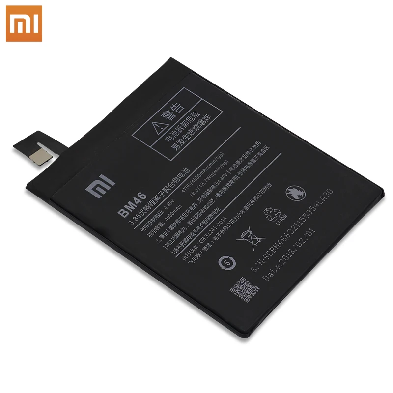 Аккумулятор Xiao Mi BM46, настоящий аккумулятор 4000 мАч для Xiaomi Redmi Note 3/Note 3 Pro, запасные аккумуляторы для телефонов, бесплатные инструменты