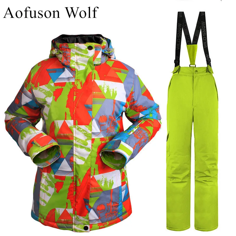 المرأة بدلة تزلج يندبروف ماء في الهواء الطلق الرياضة سترات للتزلج السراويل ارتداء الإناث التزلج الدافئة على الجليد التزلج دعوى مجموعة 2018 جد...